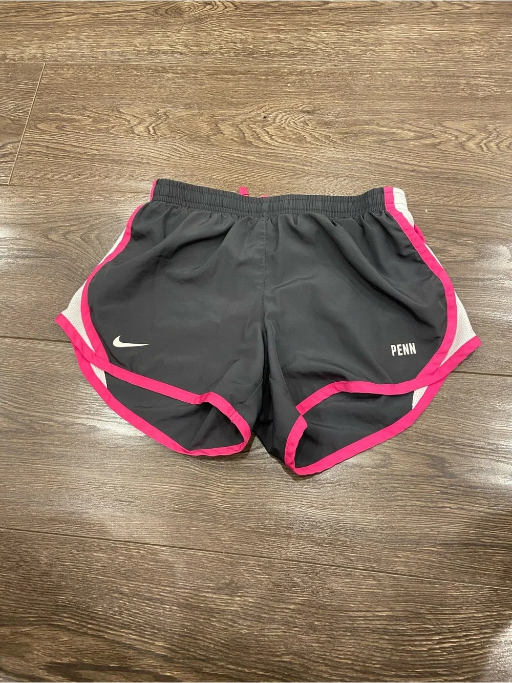 Nike Black Shorts with Pink Trim and White Accents